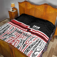 Personalised Toitu Te Tiriti Aotearoa 1840 Quilt Red Kowhaiwhai Puhoro LT9 - Polynesian Pride