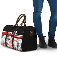 Personalised Toitu Te Tiriti Aotearoa 1840 Travel Bag Red Kowhaiwhai Puhoro - Polynesian Pride