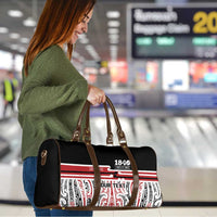 Personalised Toitu Te Tiriti Aotearoa 1840 Travel Bag Red Kowhaiwhai Puhoro - Polynesian Pride