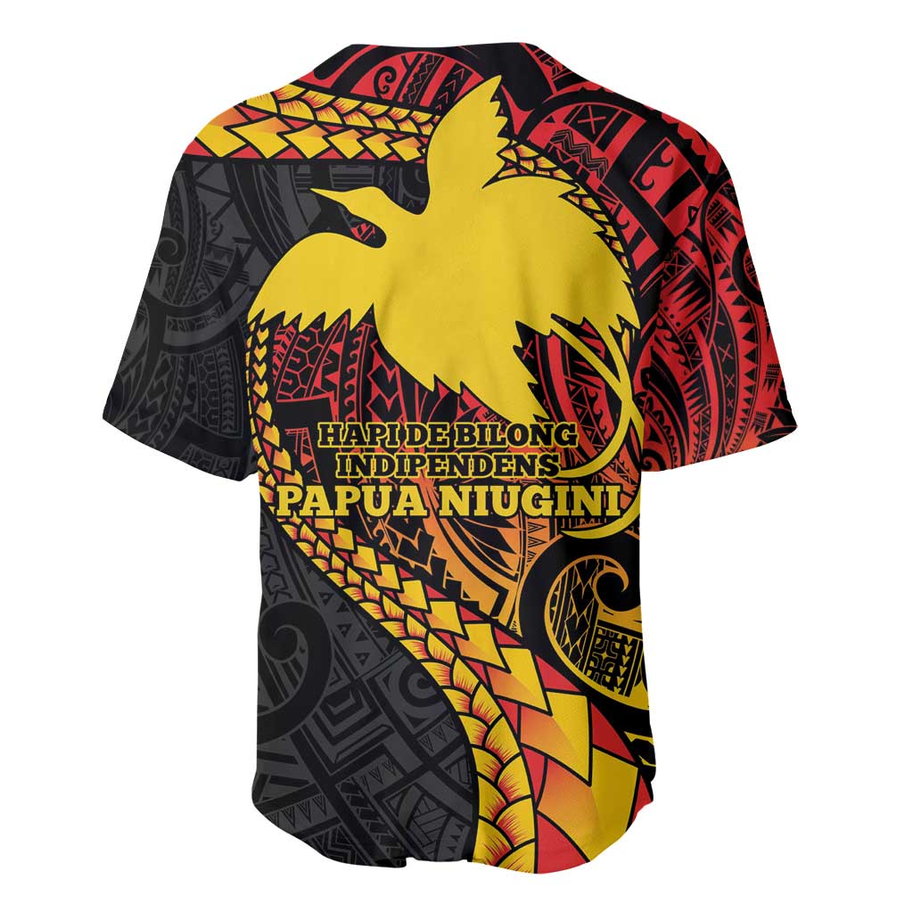 Papua New Guinea Tribal Tattoo Baseball Jersey 50th Independence Anniversary LT9 - Polynesian Pride
