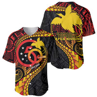 Papua New Guinea Tribal Tattoo Baseball Jersey 50th Independence Anniversary LT9 - Polynesian Pride