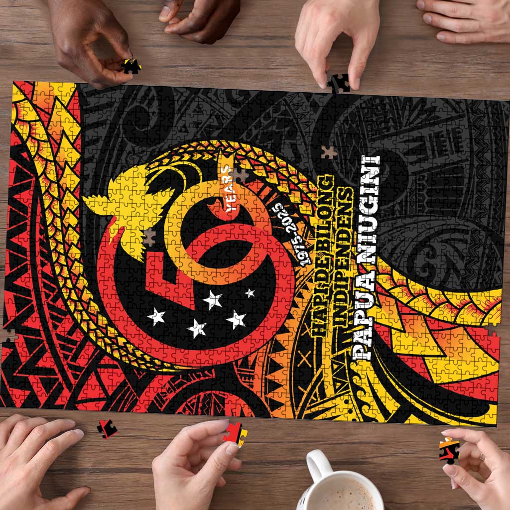Papua New Guinea Tribal Tattoo Puzzle 50th Independence Anniversary - Polynesian Pride