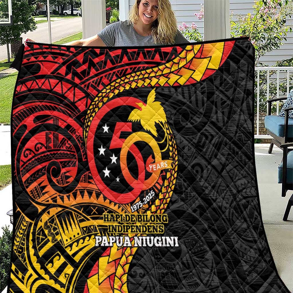 Papua New Guinea Tribal Tattoo Quilt 50th Independence Anniversary