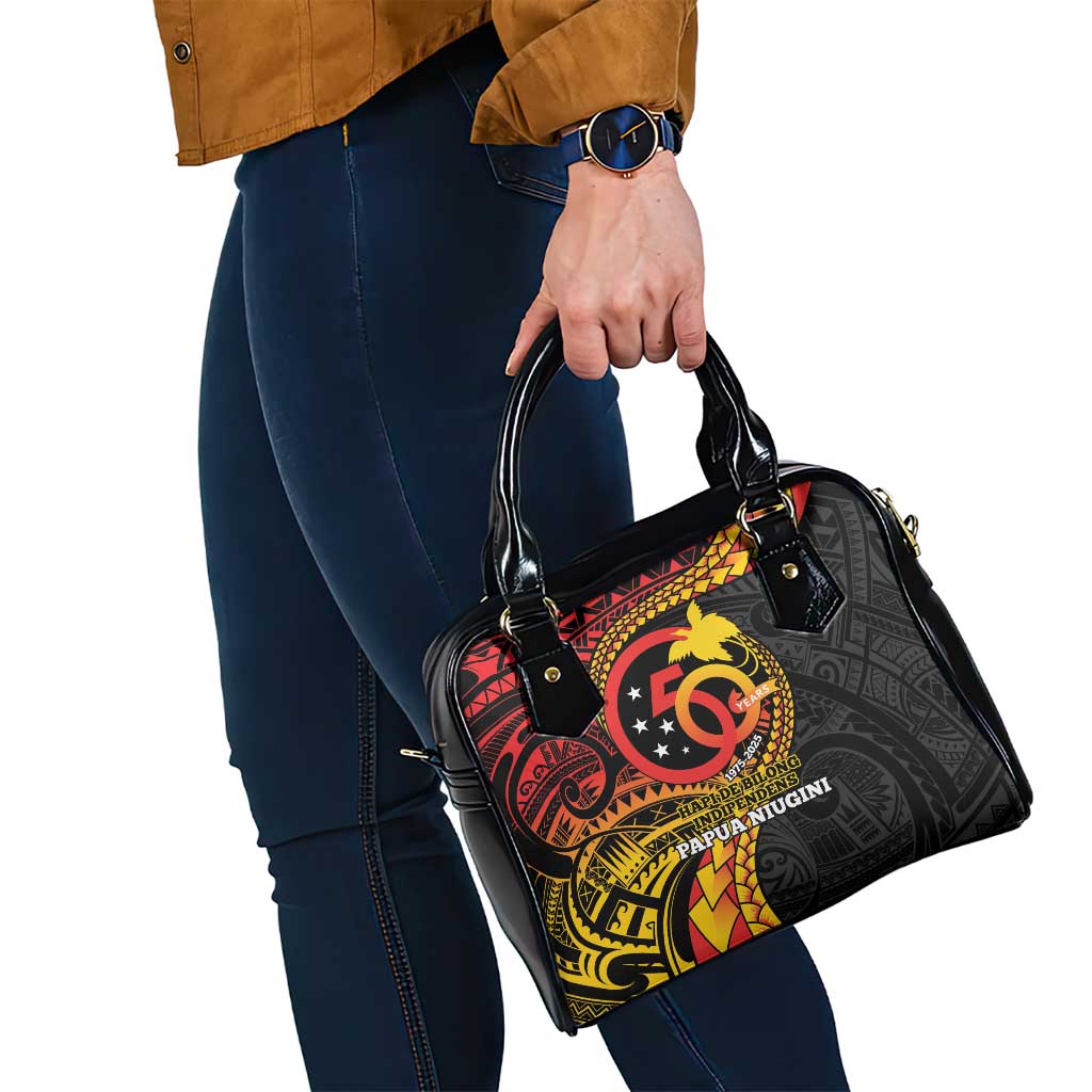 Papua New Guinea Tribal Tattoo Shoulder Handbag 50th Independence Anniversary LT9 - Polynesian Pride