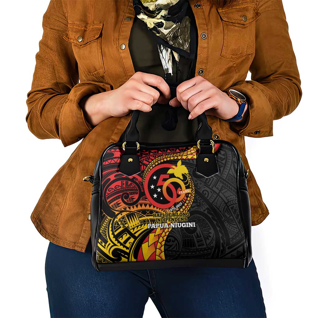 Papua New Guinea Tribal Tattoo Shoulder Handbag 50th Independence Anniversary LT9 - Polynesian Pride