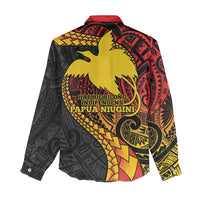 Papua New Guinea Tribal Tattoo Women Casual Shirt 50th Independence Anniversary LT9 - Polynesian Pride