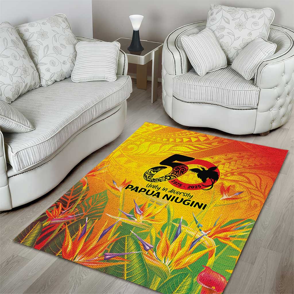 Papua New Guinea Unity in Diversity Area Rug 50th Indipendens Papua Niugini