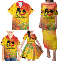 Papua New Guinea Unity in Diversity Family Matching Puletasi and Hawaiian Shirt 50th Indipendens Papua Niugini