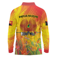 Papua New Guinea Unity in Diversity Long Sleeve Polo Shirt 50th Indipendens Papua Niugini