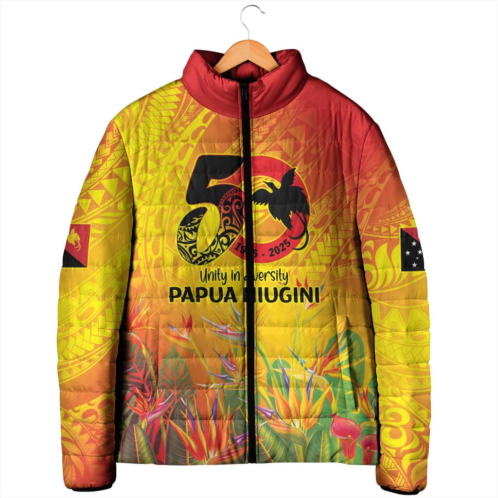 Papua New Guinea Unity in Diversity Padded Jacket 50th Indipendens Papua Niugini - Polynesian Pride