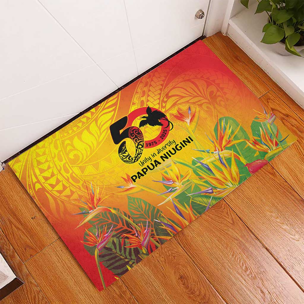 Papua New Guinea Unity in Diversity Rubber Doormat 50th Indipendens Papua Niugini