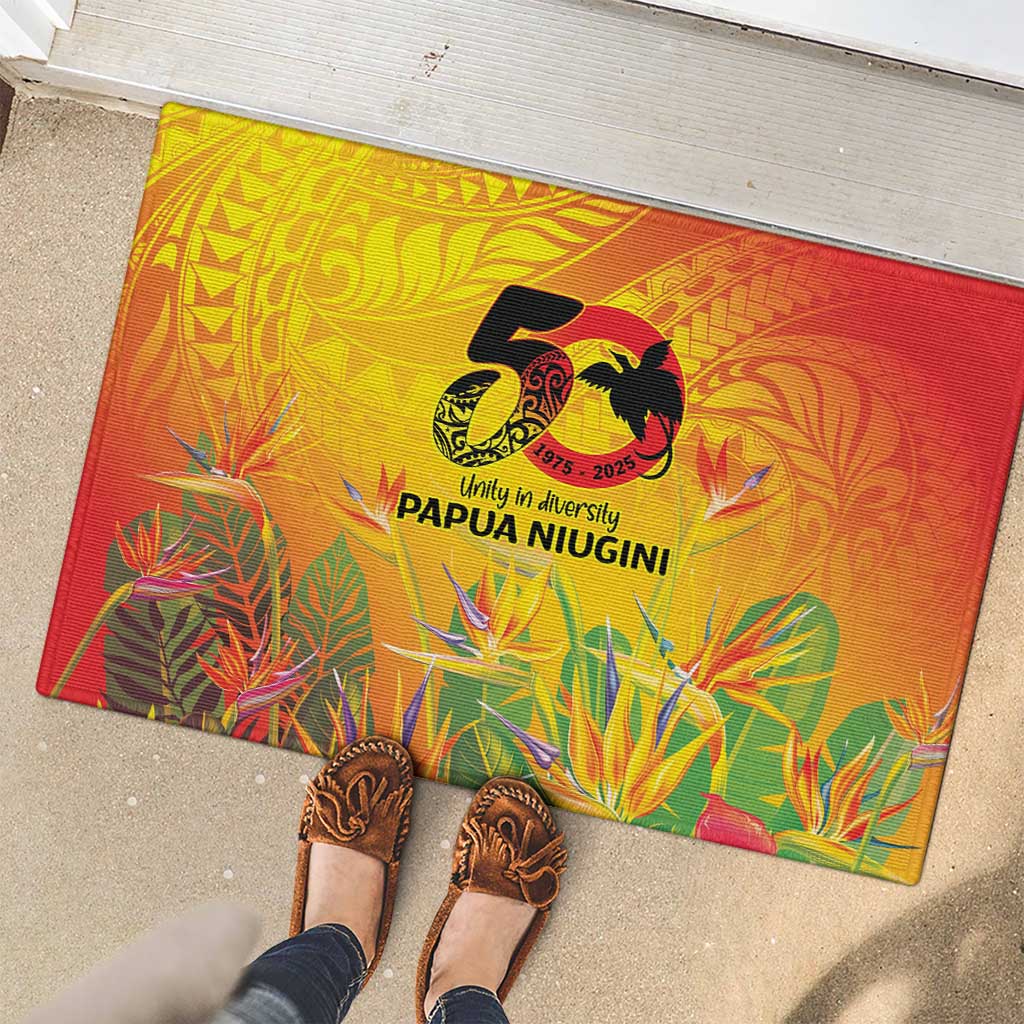 Papua New Guinea Unity in Diversity Rubber Doormat 50th Indipendens Papua Niugini