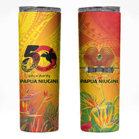 Papua New Guinea Unity in Diversity Skinny Tumbler 50th Indipendens Papua Niugini LT9 Gold - Polynesian Pride
