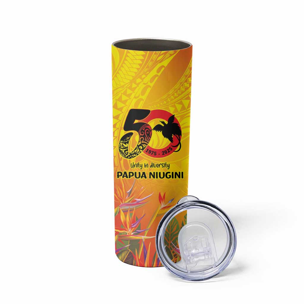Papua New Guinea Unity in Diversity Skinny Tumbler 50th Indipendens Papua Niugini LT9 - Polynesian Pride