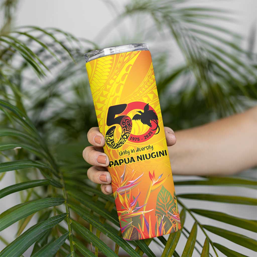 Papua New Guinea Unity in Diversity Skinny Tumbler 50th Indipendens Papua Niugini LT9 - Polynesian Pride