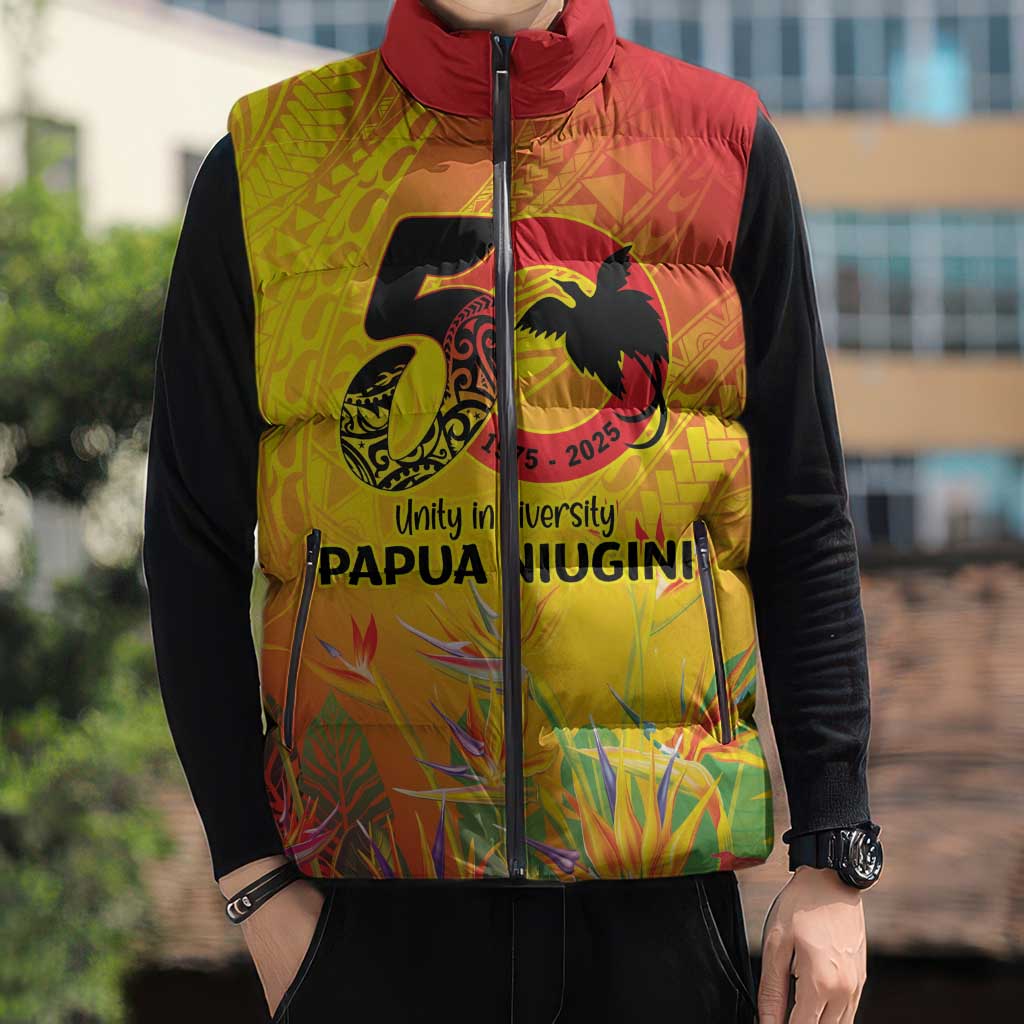 Papua New Guinea Unity in Diversity Sleeveless Puffer Jacket 50th Indipendens Papua Niugini - Polynesian Pride