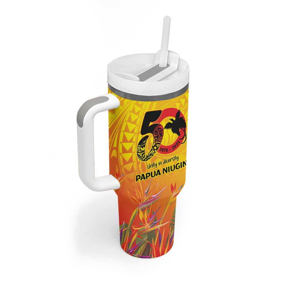 Papua New Guinea Unity in Diversity Tumbler With Handle 50th Indipendens Papua Niugini LT9 - Polynesian Pride