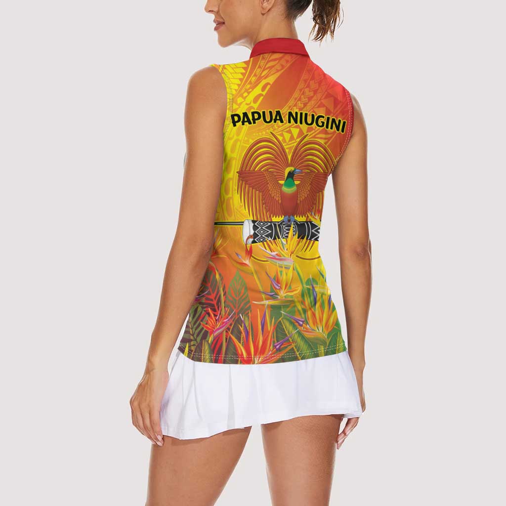 Papua New Guinea Unity in Diversity Women Sleeveless Polo Shirt 50th Indipendens Papua Niugini