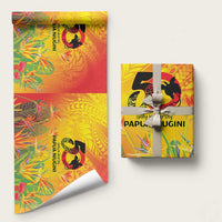 Papua New Guinea Unity in Diversity Wrapping Paper 50th Indipendens Papua Niugini LT9 58" × 23" Gold - Polynesian Pride