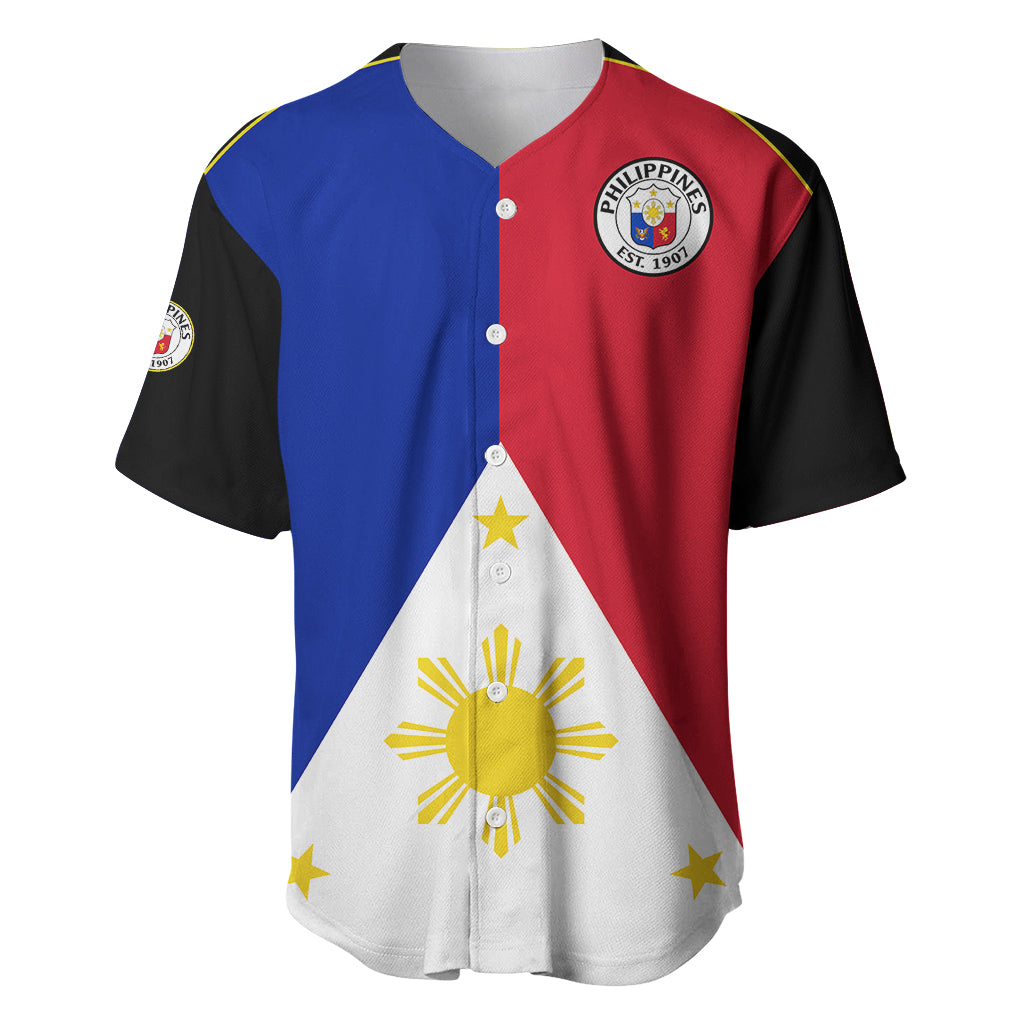 Philippines Concept Home Football Baseball Jersey Pilipinas Flag Black Style 2023 LT9 Black - Polynesian Pride