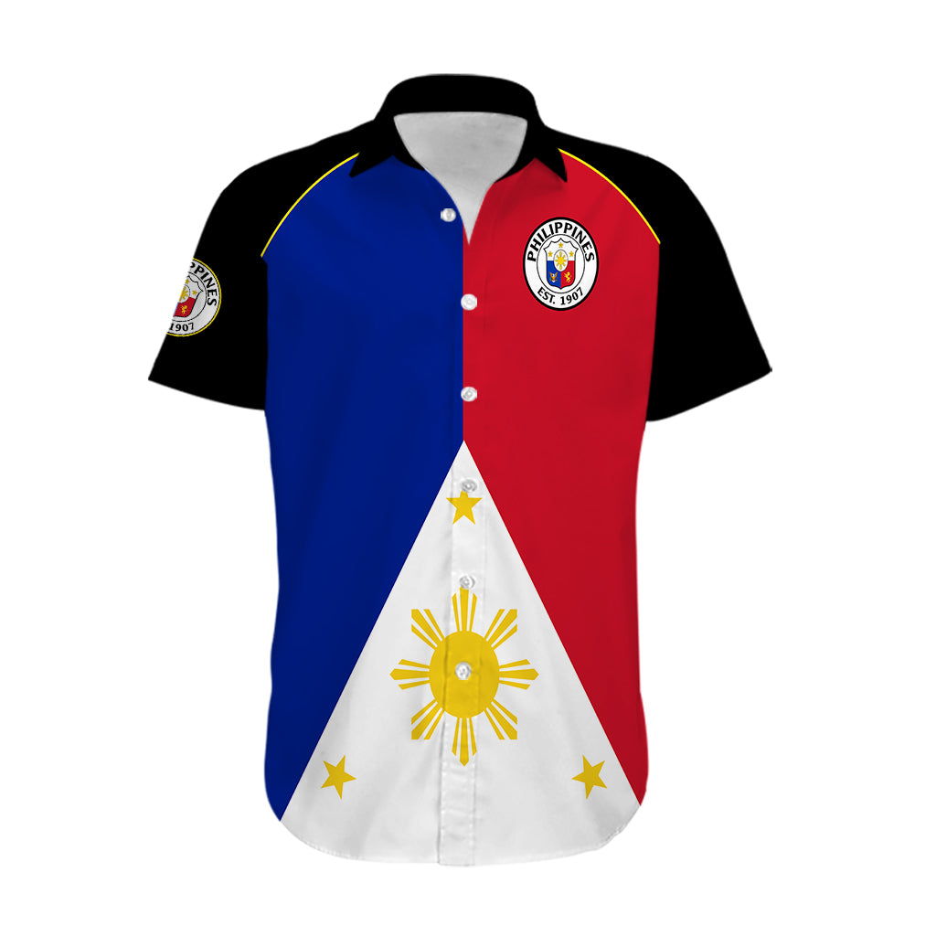 Philippines Concept Home Football Hawaiian Shirt Pilipinas Flag Black Style 2023 LT9 Black - Polynesian Pride