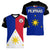 Philippines Concept Home Football Women V Neck T Shirt Pilipinas Flag Black Style 2023 LT9 - Polynesian Pride