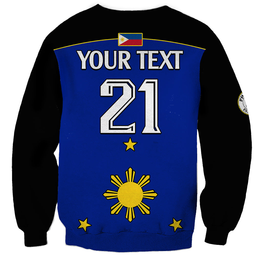(Custom Text And Number) Philippines Concept Home Football Sweatshirt Pilipinas Flag Black Style 2023 LT9 - Polynesian Pride