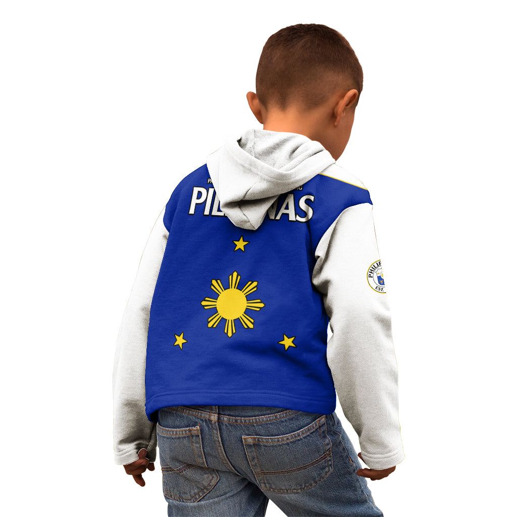 Philippines Concept Home Football Kid Hoodie Pilipinas Flag White Style 2023 LT9 - Polynesian Pride