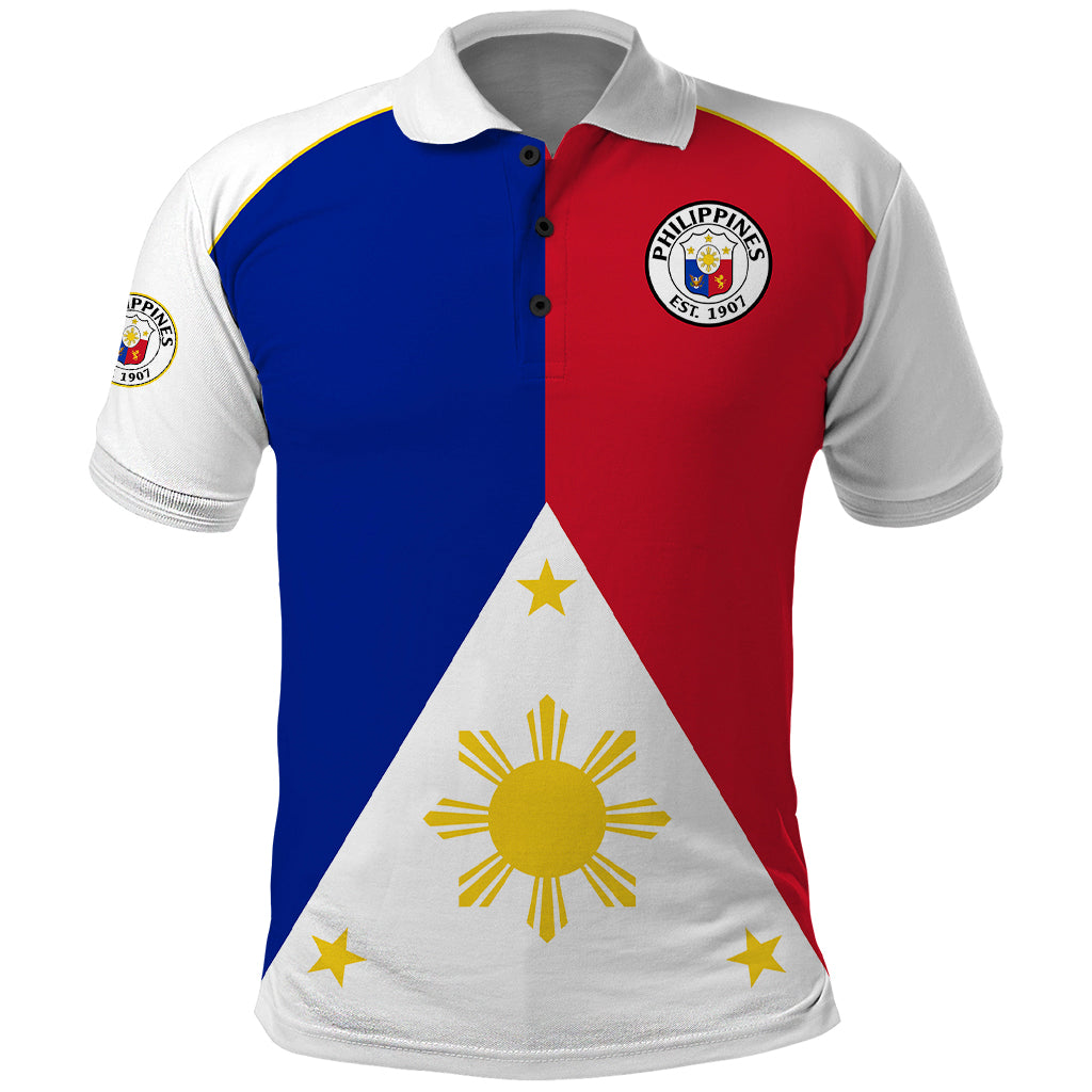 Philippines Concept Home Football Polo Shirt Pilipinas Flag White Style 2023 LT9 White - Polynesian Pride