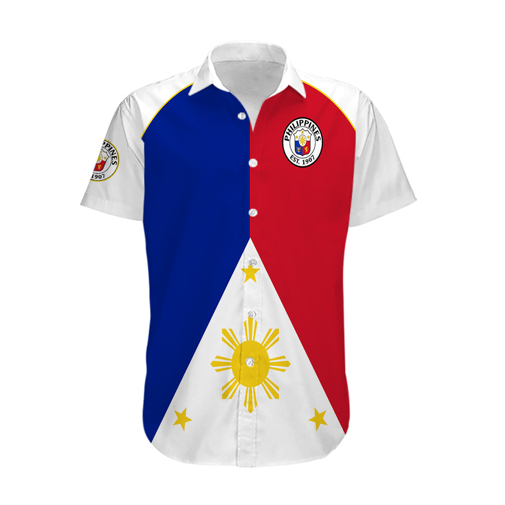 (Custom Text And Number) Philippines Concept Home Football Hawaiian Shirt Pilipinas Flag White Style 2023 LT9 White - Polynesian Pride