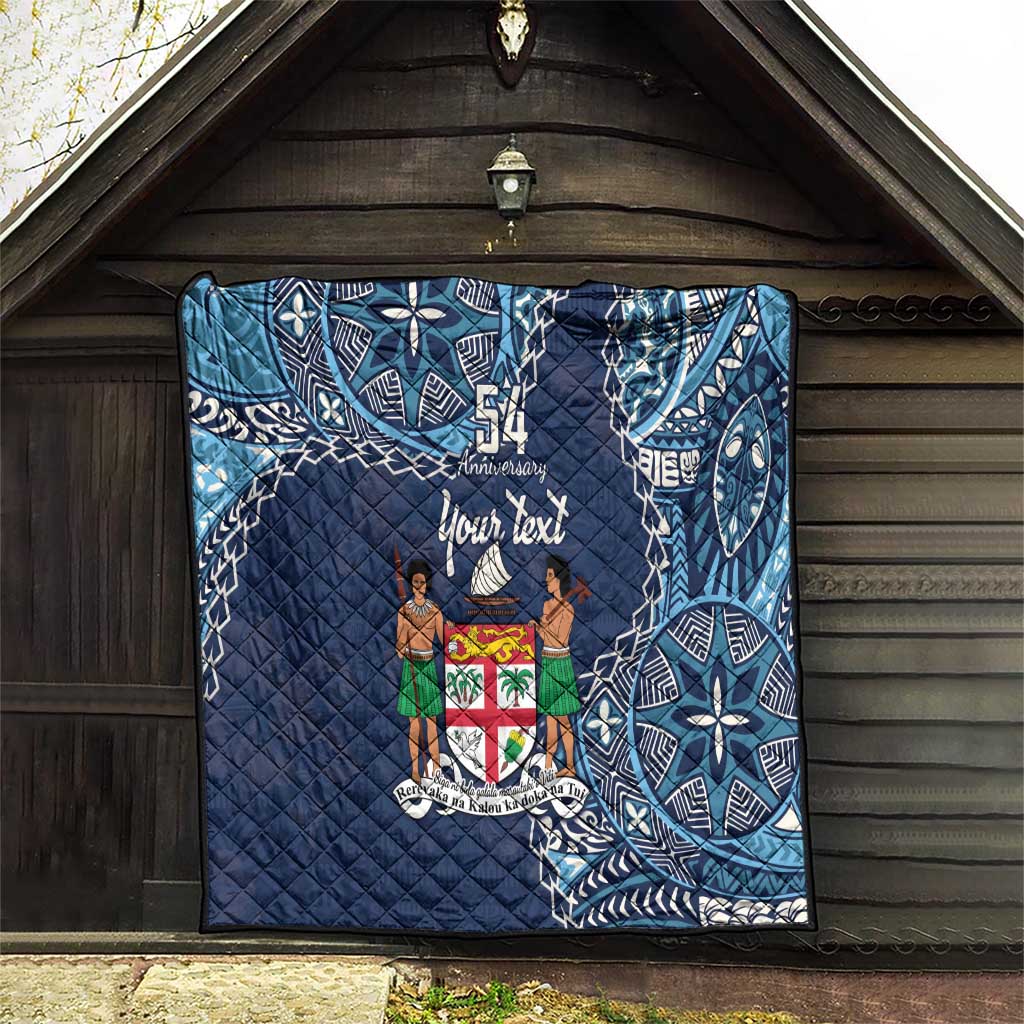 Personalised Fiji 54th Anniversary Quilt Siga Ni Bula Galala Marautaki O Viti LT9