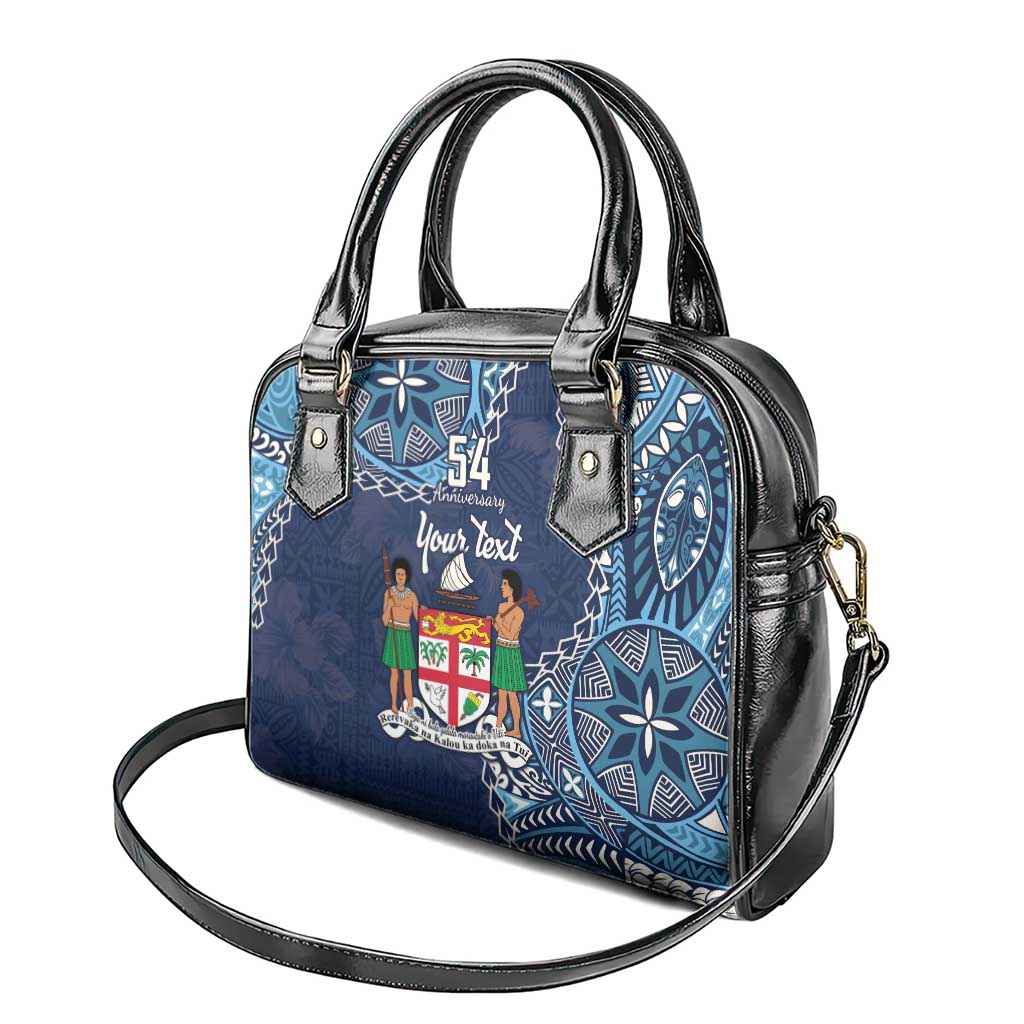 Personalised Fiji 54th Anniversary Shoulder Handbag Siga Ni Bula Galala Marautaki O Viti LT9