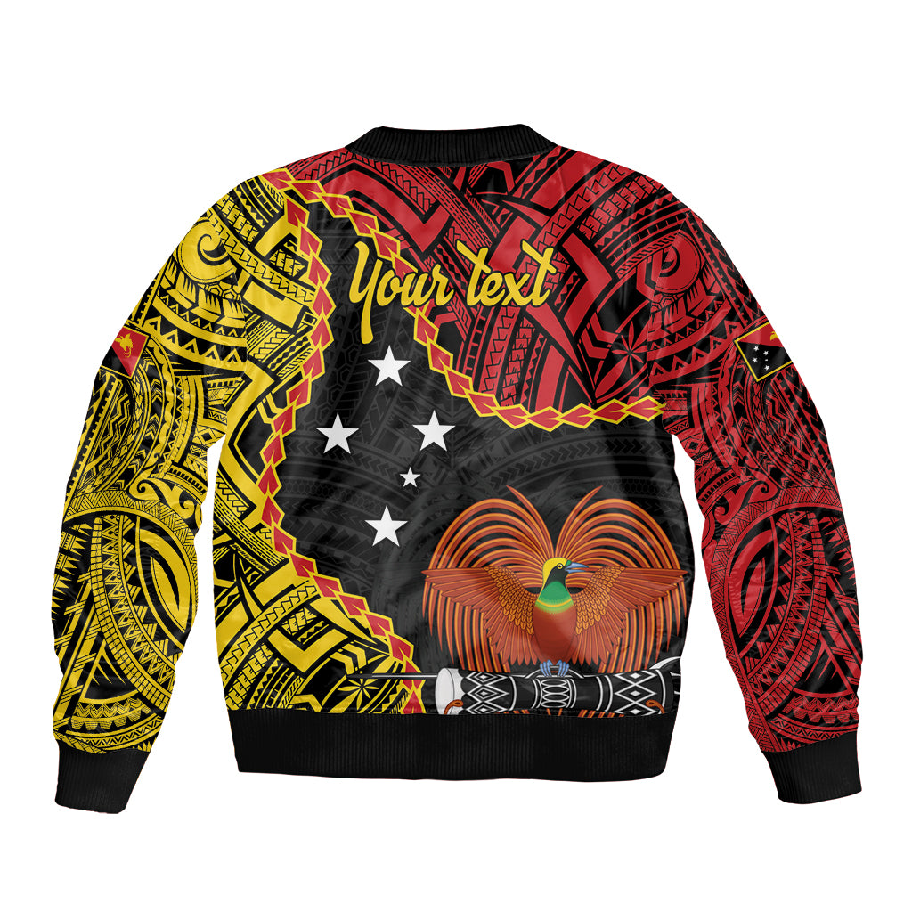 Personalised Papua New Guinea 49th Anniversary Bomber Jacket Hapi De bilong Indipendens Papua Niugini