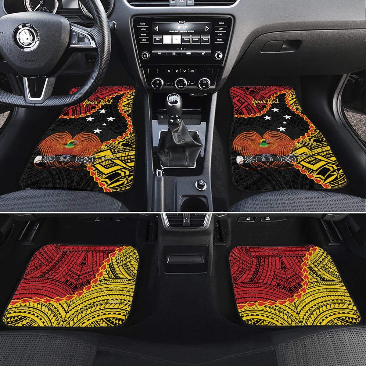 Personalised Papua New Guinea 49th Anniversary Car Mats Hapi De bilong Indipendens Papua Niugini