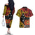Personalised Papua New Guinea 49th Anniversary Couples Matching Off The Shoulder Long Sleeve Dress and Hawaiian Shirt Hapi De bilong Indipendens Papua Niugini