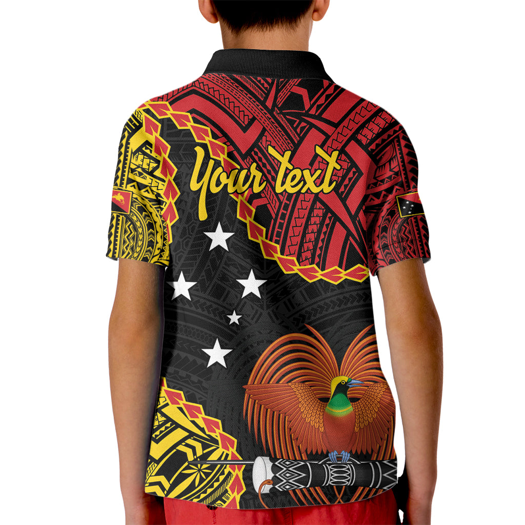Personalised Papua New Guinea 49th Anniversary Kid Polo Shirt Hapi De bilong Indipendens Papua Niugini