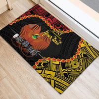 Personalised Papua New Guinea 49th Anniversary Rubber Doormat Hapi De bilong Indipendens Papua Niugini