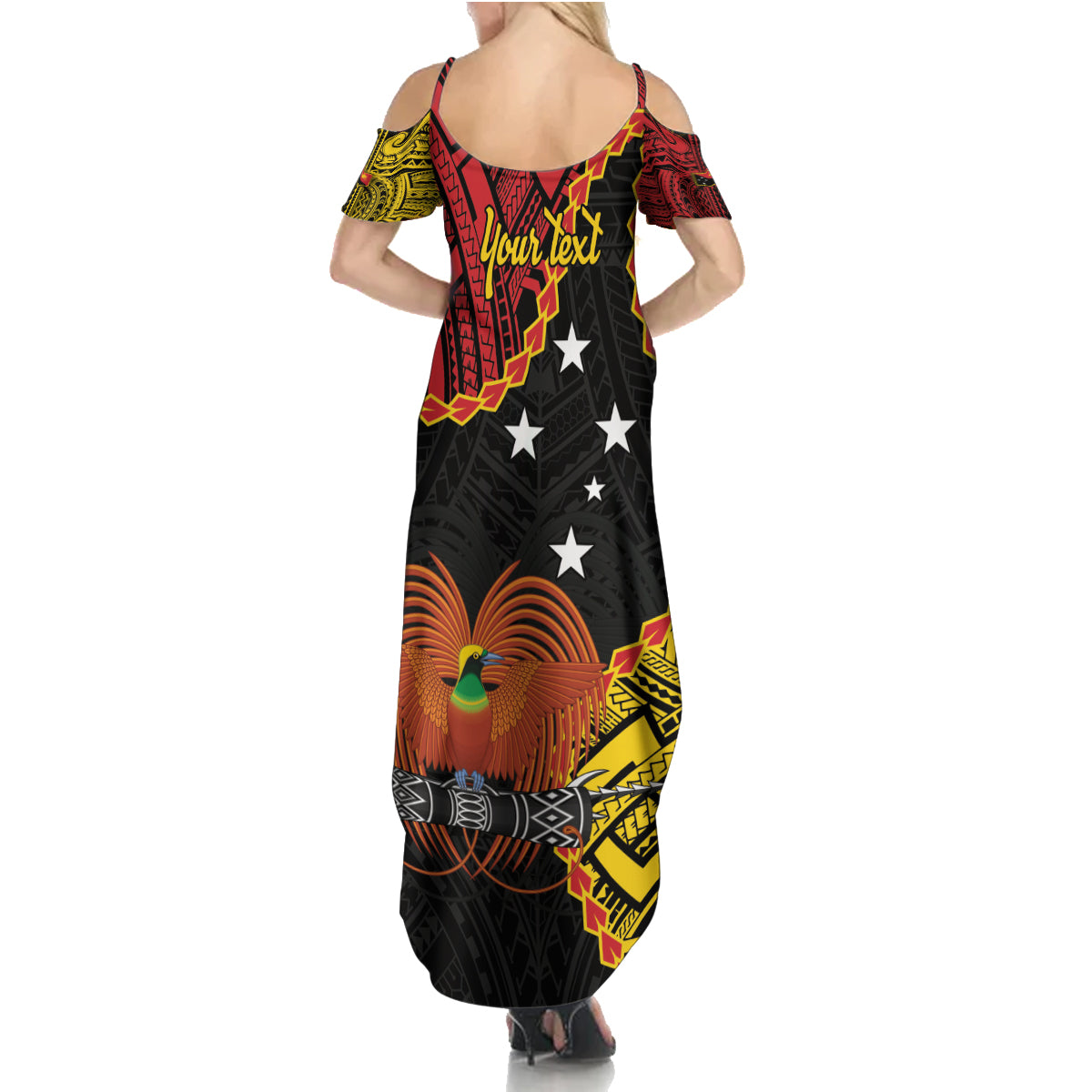 Personalised Papua New Guinea 49th Anniversary Summer Maxi Dress Hapi De bilong Indipendens Papua Niugini
