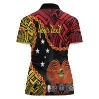 Personalised Papua New Guinea 49th Anniversary Women Polo Shirt Hapi De bilong Indipendens Papua Niugini