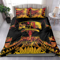 Personalised Papua New Guinea 49th Anniversary Bedding Set Bird of Paradise Unity In Diversity