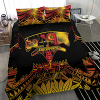 Personalised Papua New Guinea 49th Anniversary Bedding Set Bird of Paradise Unity In Diversity