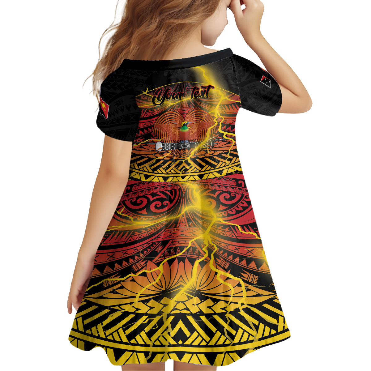 Personalised Papua New Guinea 49th Anniversary Family Matching Summer Maxi Dress and Hawaiian Shirt Bird of Paradise Unity In Diversity LT9 - Polynesian Pride