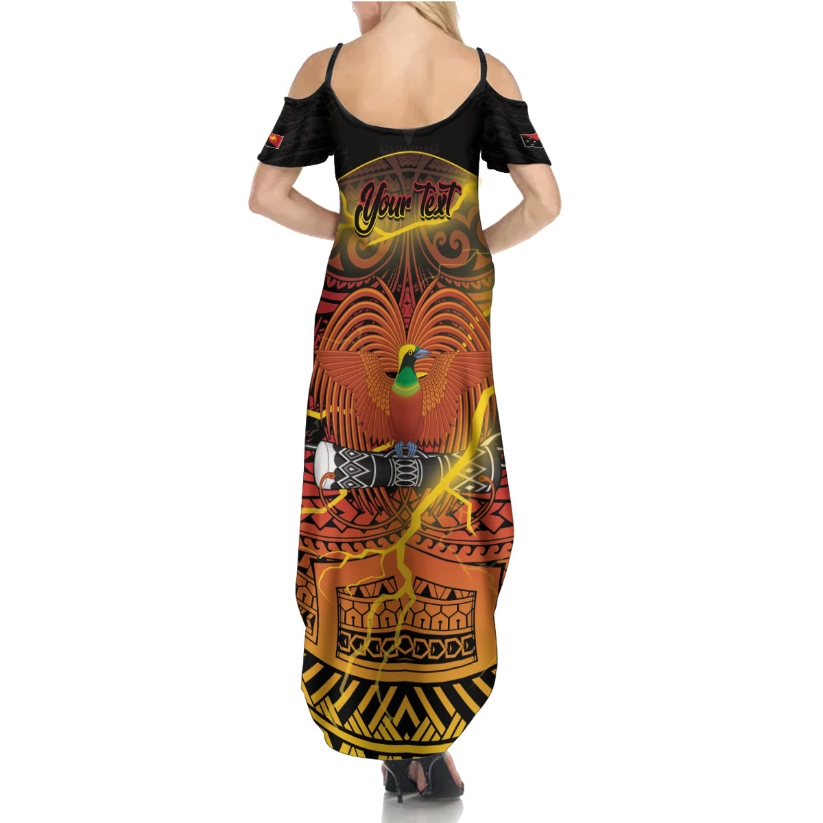 Personalised Papua New Guinea 49th Anniversary Family Matching Summer Maxi Dress and Hawaiian Shirt Bird of Paradise Unity In Diversity LT9 - Polynesian Pride