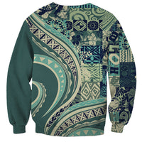 Hawaiian Hibiscus Tribal Vintage Motif Sweatshirt Ver 1