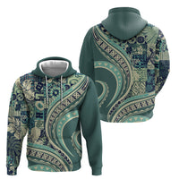 Hawaiian Hibiscus Tribal Vintage Motif Zip Hoodie Ver 1 LT9 - Polynesian Pride
