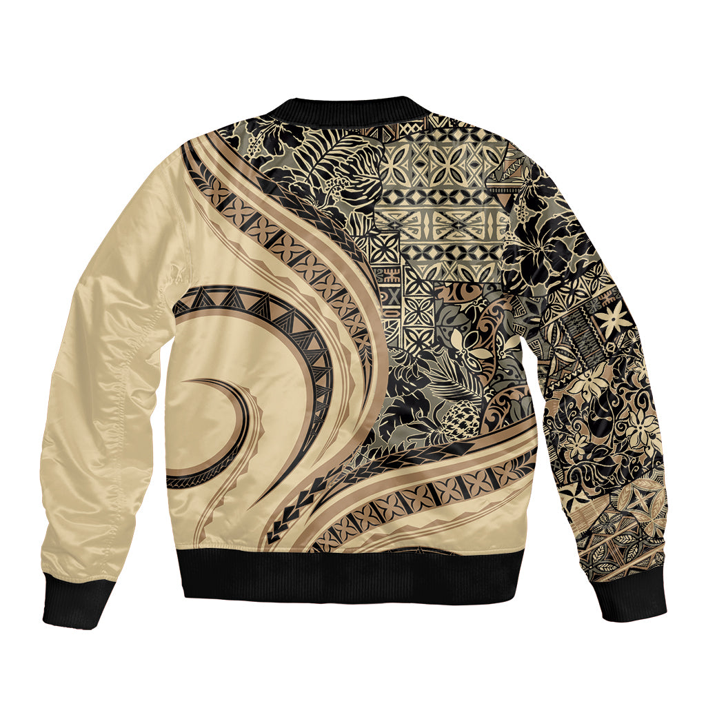 Hawaiian Hibiscus Tribal Vintage Motif Bomber Jacket Ver 2