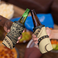 Hawaiian Hibiscus Tribal Vintage Motif 4 in 1 Can Cooler Tumbler Ver 2