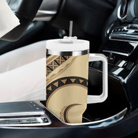 Hawaiian Hibiscus Tribal Vintage Motif Tumbler With Handle Ver 2