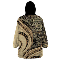 Hawaiian Hibiscus Tribal Vintage Motif Wearable Blanket Hoodie Ver 2 LT9 - Polynesian Pride