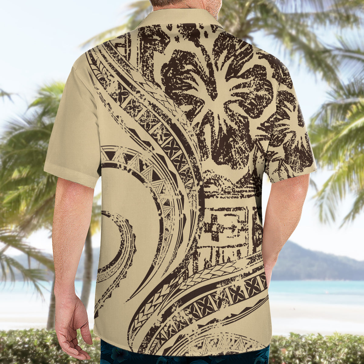 Hawaiian Hibiscus Tribal Vintage Motif Hawaiian Shirt Ver 3